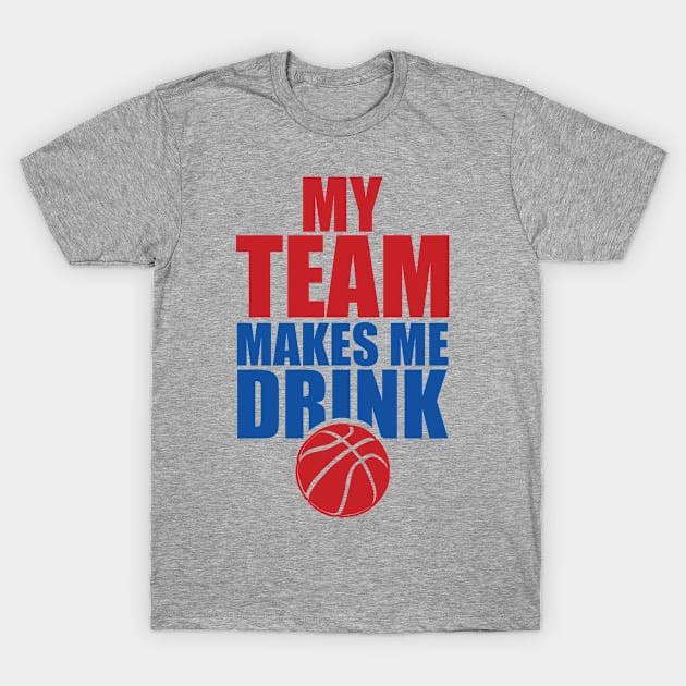 NBA Detroit Pistons Drink T-Shirt by SillyShirts